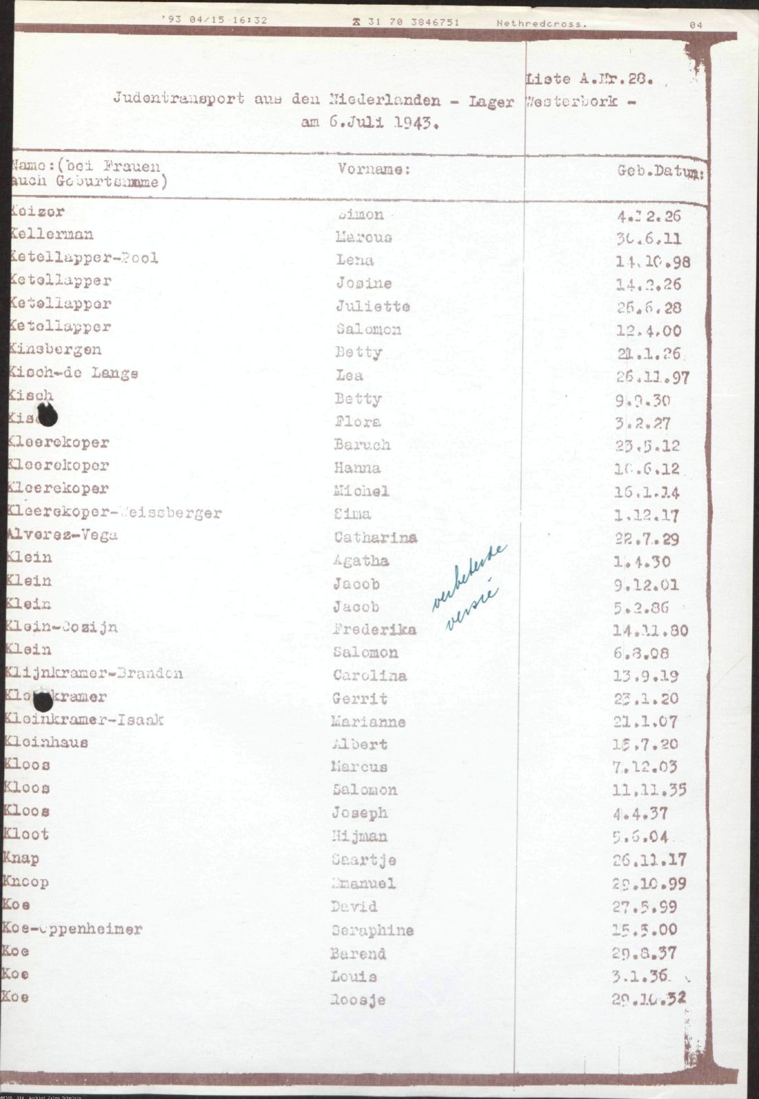NIOD 804, inventory 61, page 29.