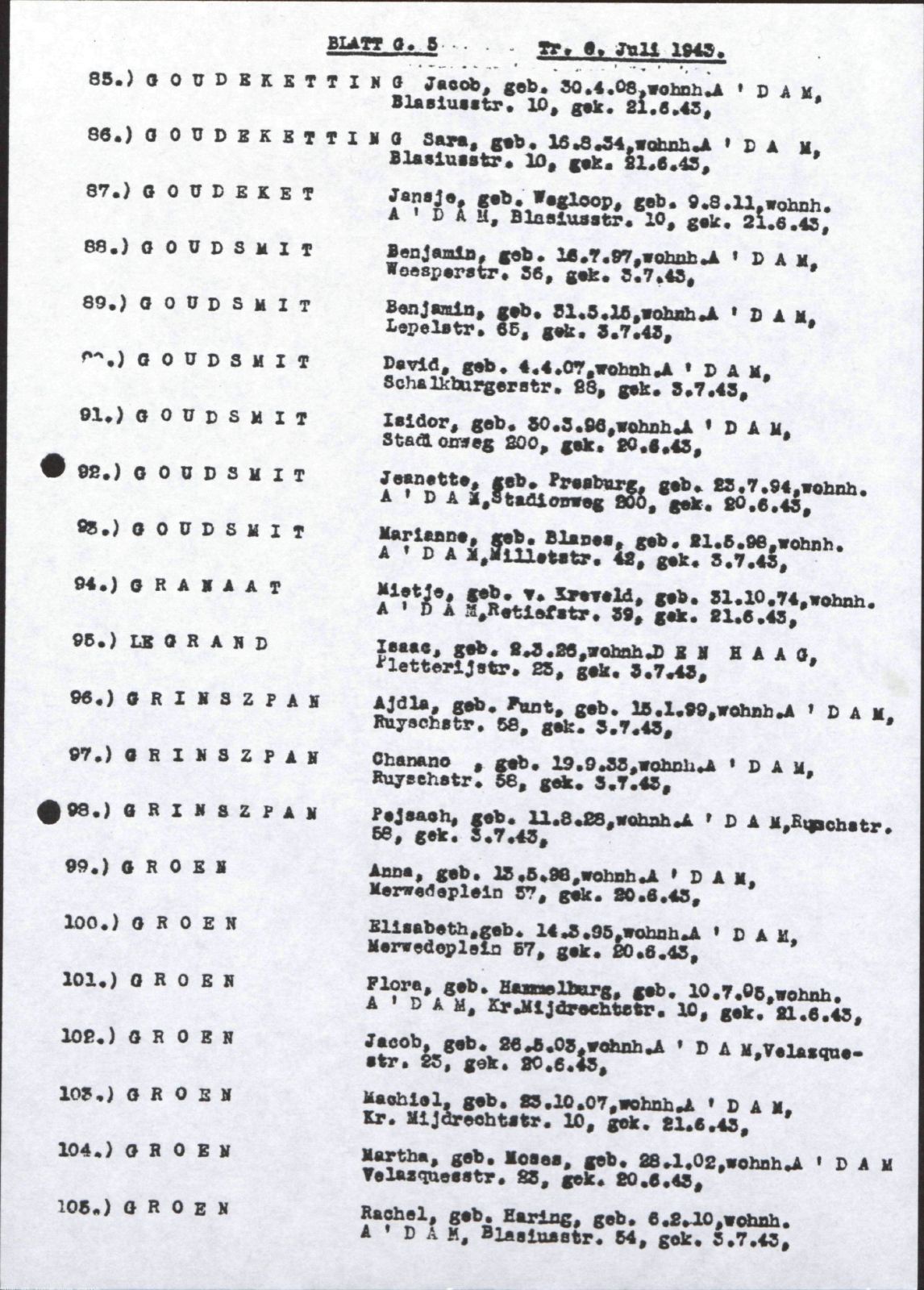 NIOD 804, inventory 61, page 181.