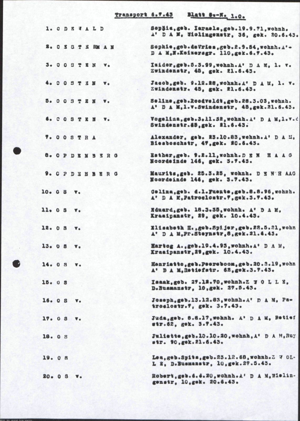 NIOD 804, inventory 61, page 222.