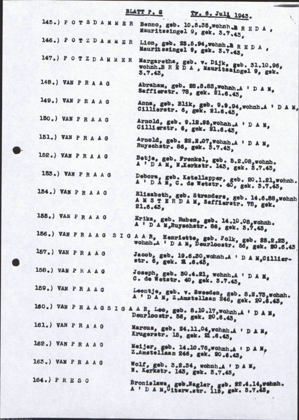 NIOD 804, inventory 61, page 232.
