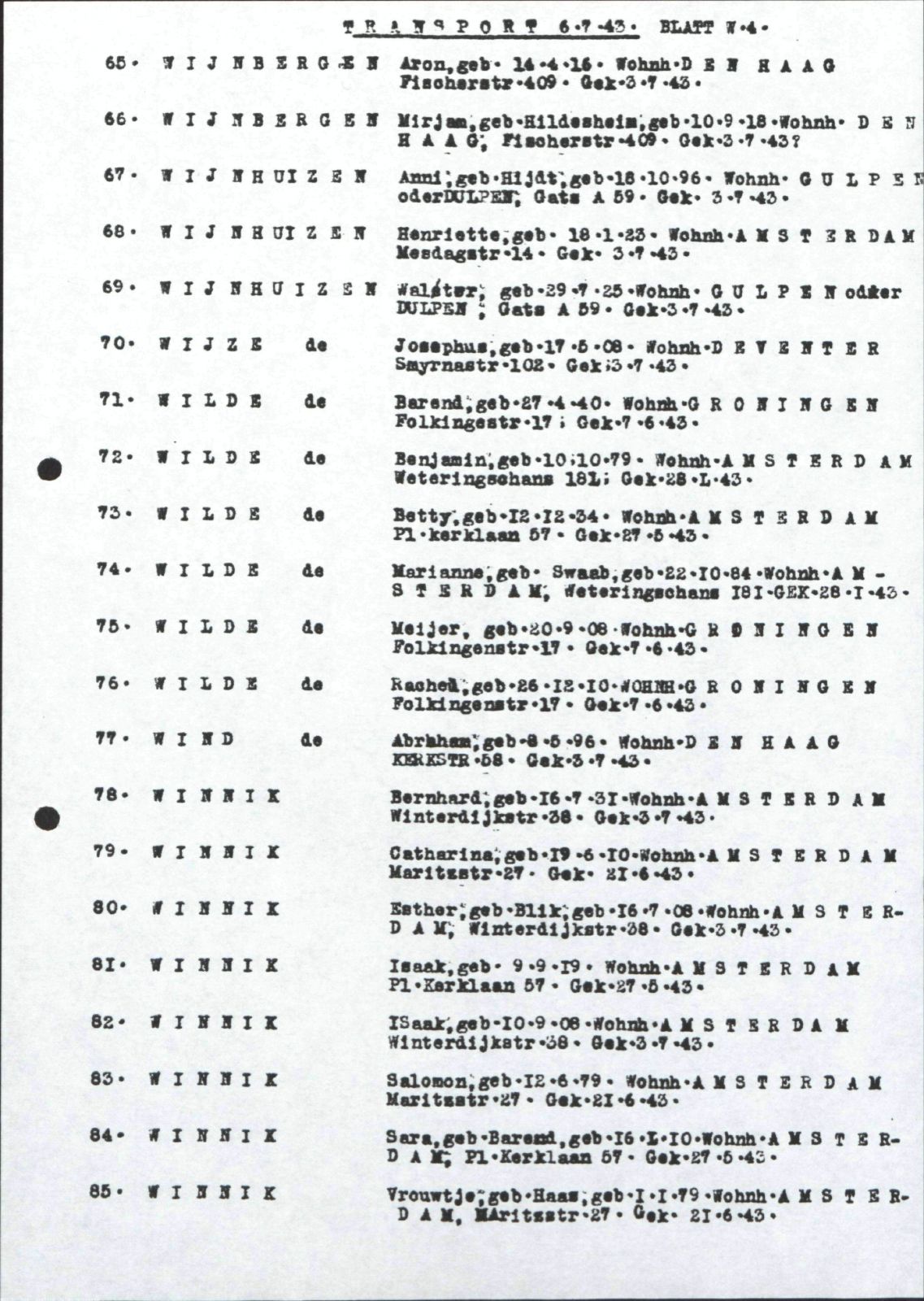 NIOD 804, inventory 61, page 265.