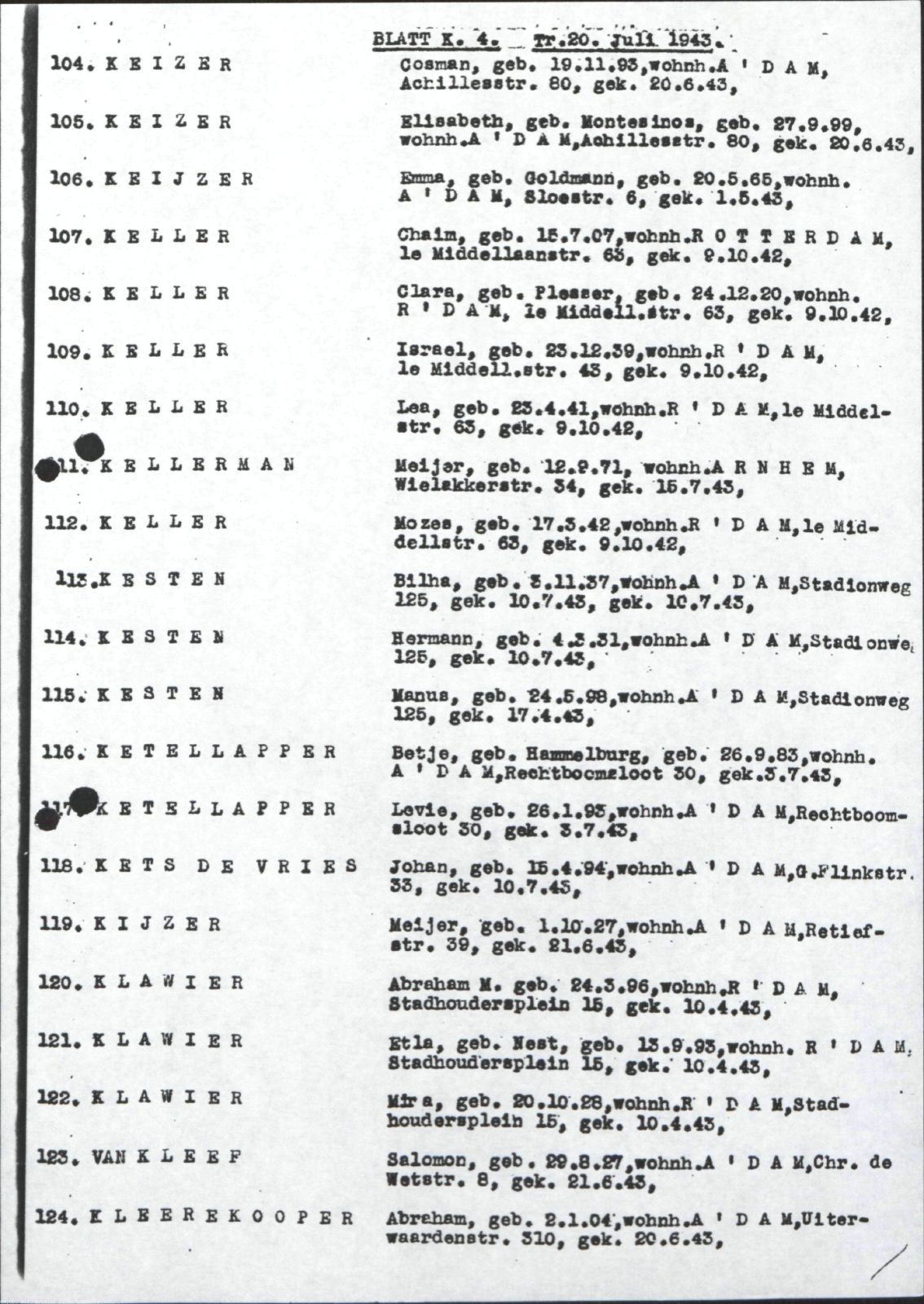 NIOD 804, inventory 63, page 105.