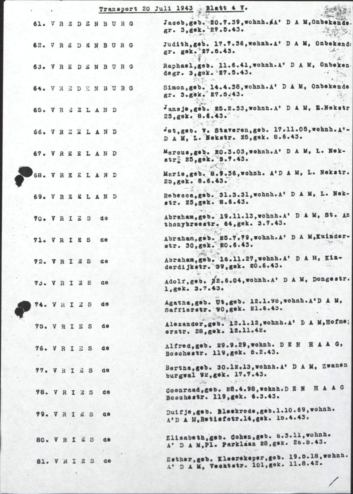 NIOD 804, inventory 63, page 165.